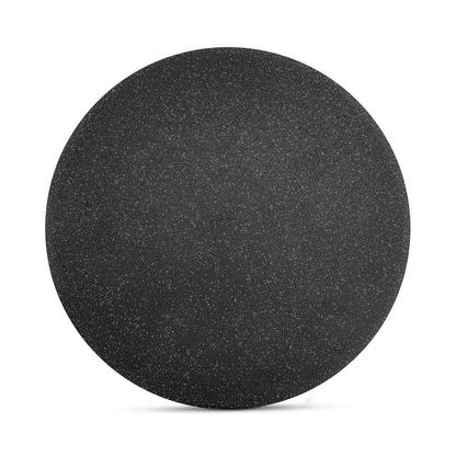 Black Stone Dining Table with Concrete Base for Dining Room