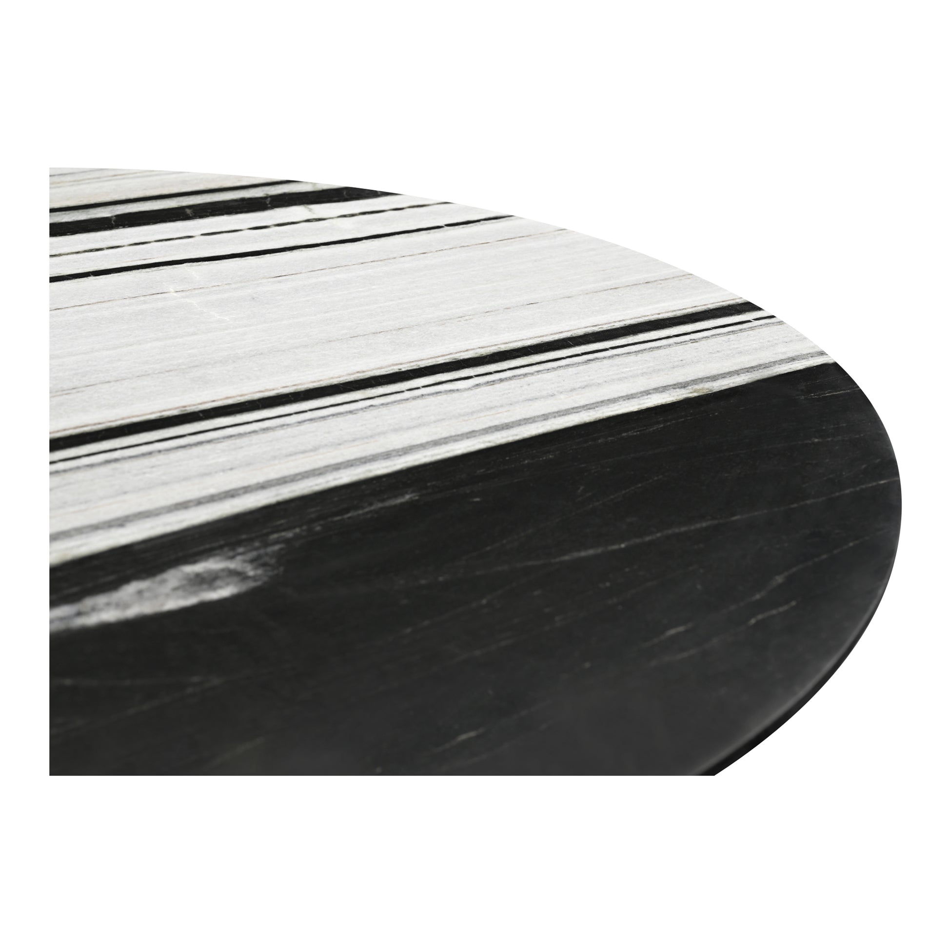 Large Panda Marble Oval Dining Table - Seats 6