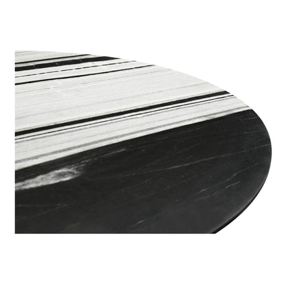 Large Panda Marble Oval Dining Table - Seats 6