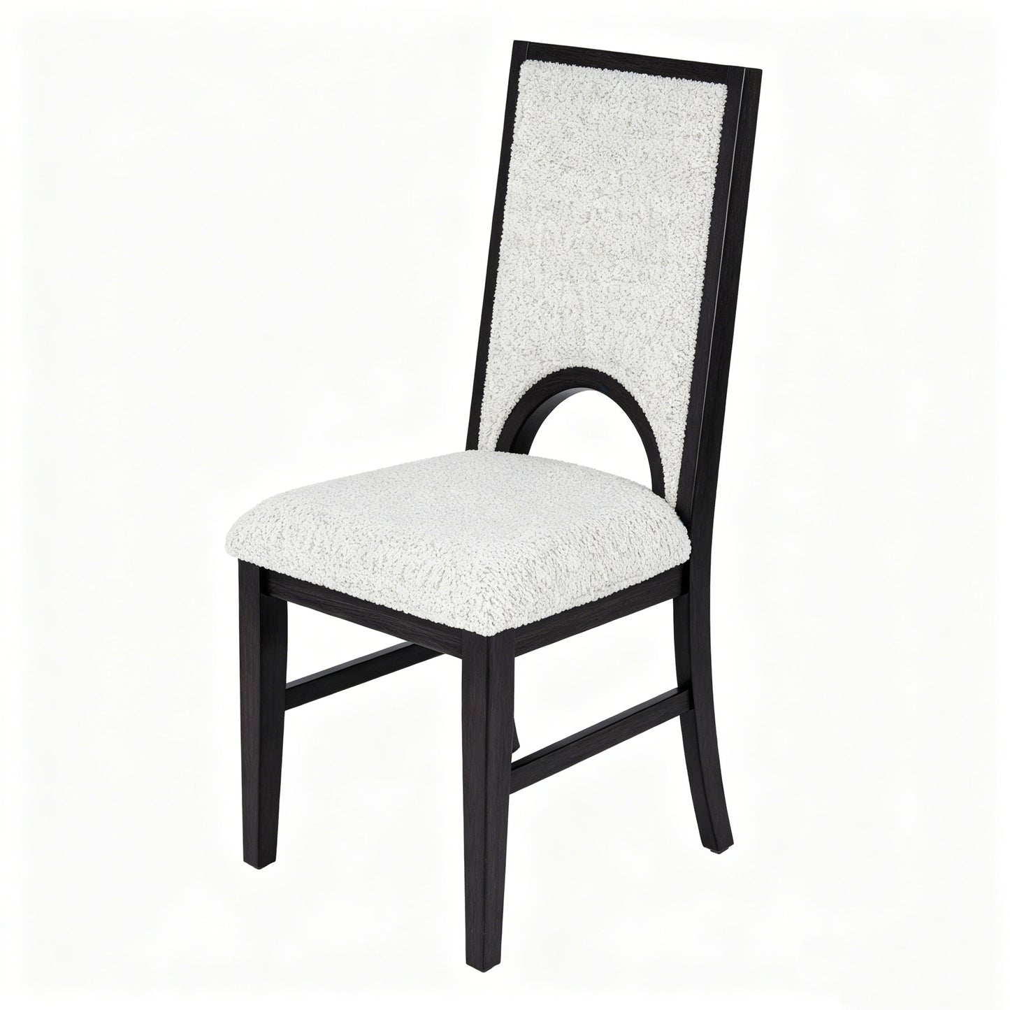 Black & White Upholstered Dining Chairs - Set of 2 for Dining Room