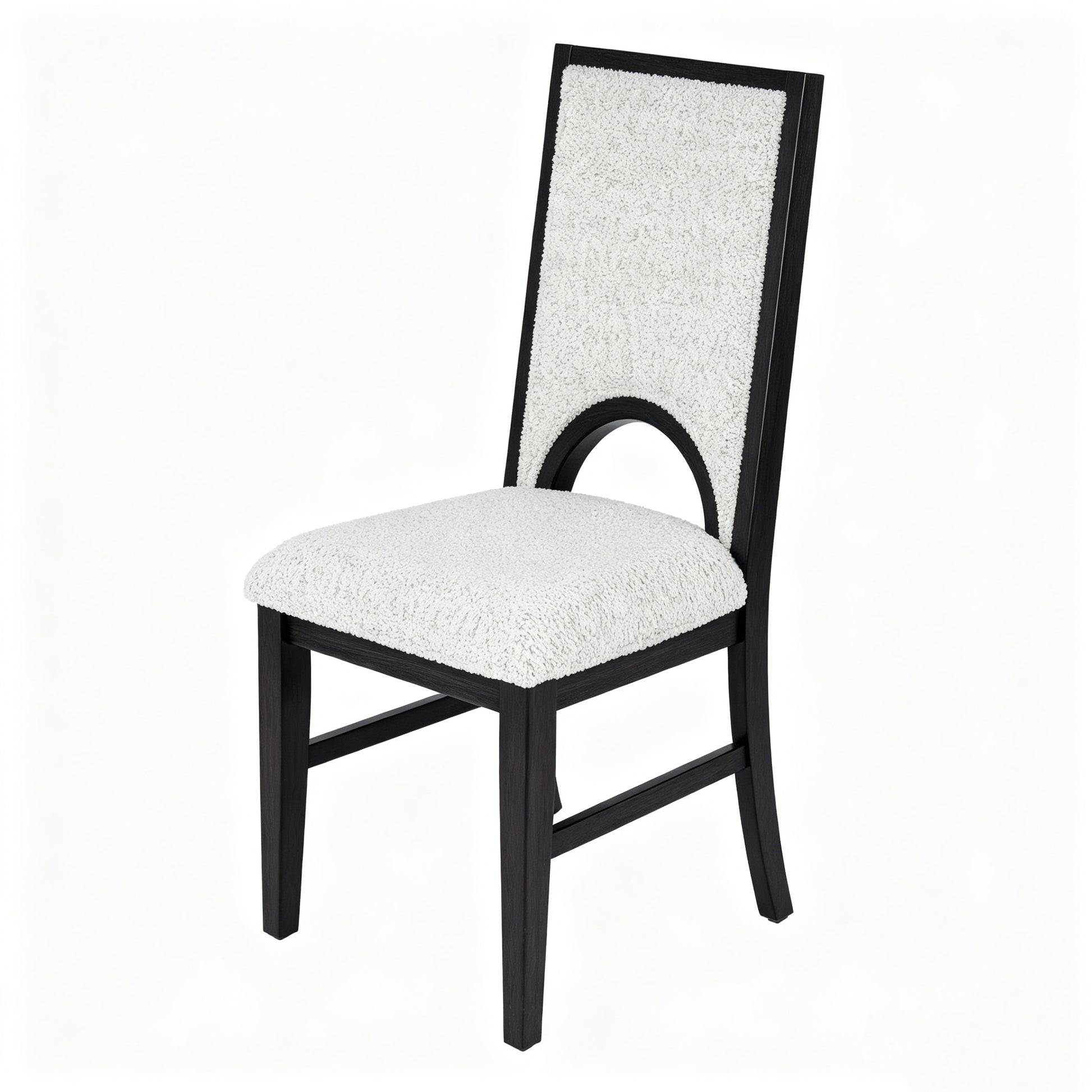 Black & White Upholstered Dining Chairs - Set of 2 for Dining Room