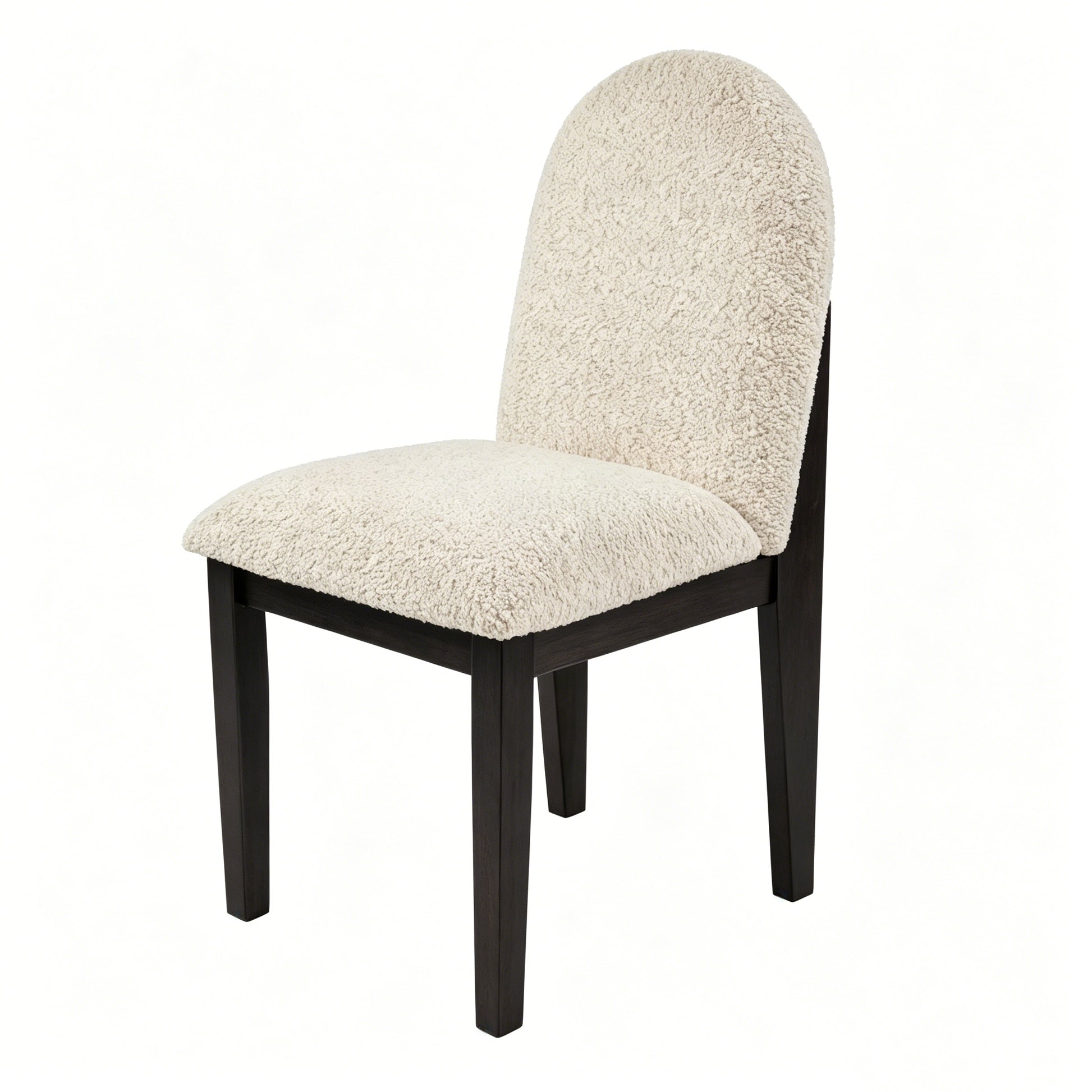 Black & White Dining Chairs Set of 2 Modern Style