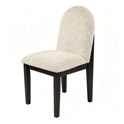 Black & White Dining Chairs Set of 2 Modern Style