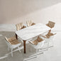 Modern Rectangular Walnut & Ceramic Dining Table / 6.6ft