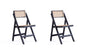 Folding Chair - Set of 2 in Black and Natural