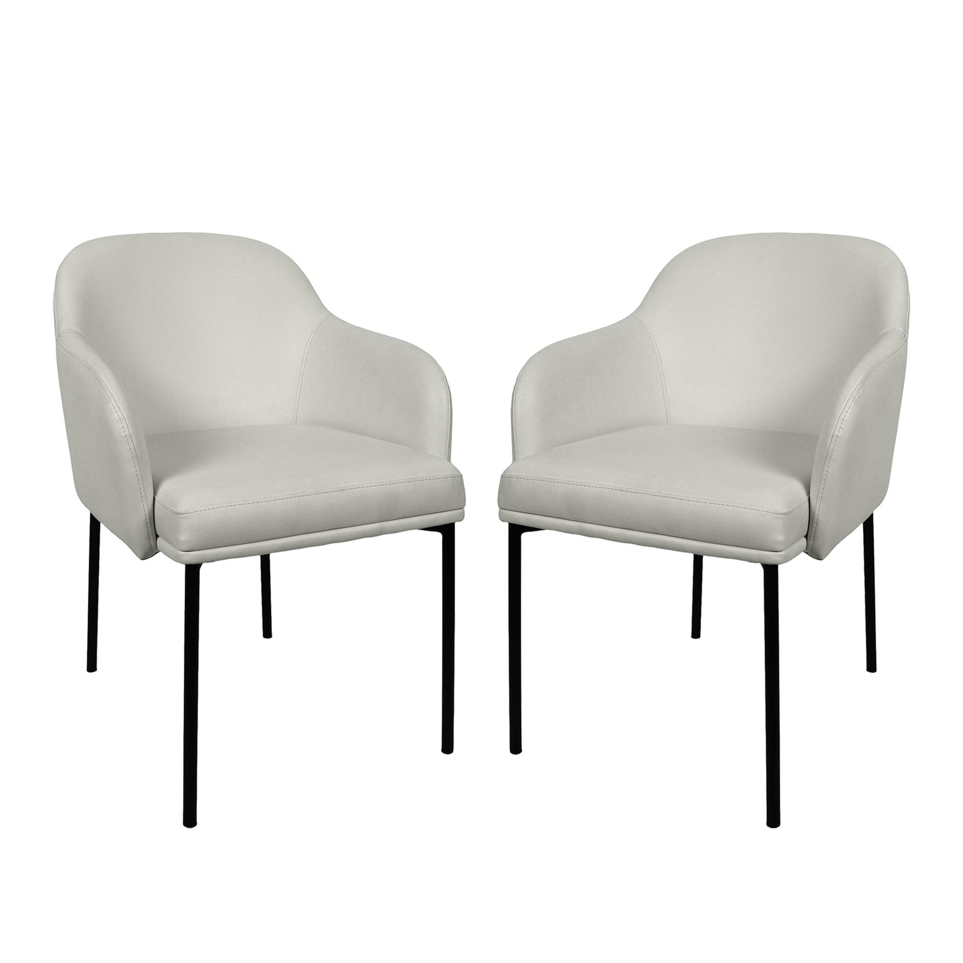 Armchair - Set of 2 in Stone Gray