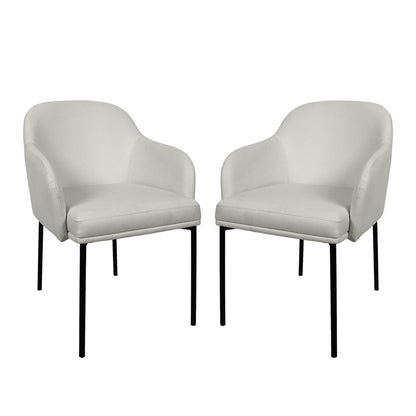 Armchair - Set of 2 in Stone Gray