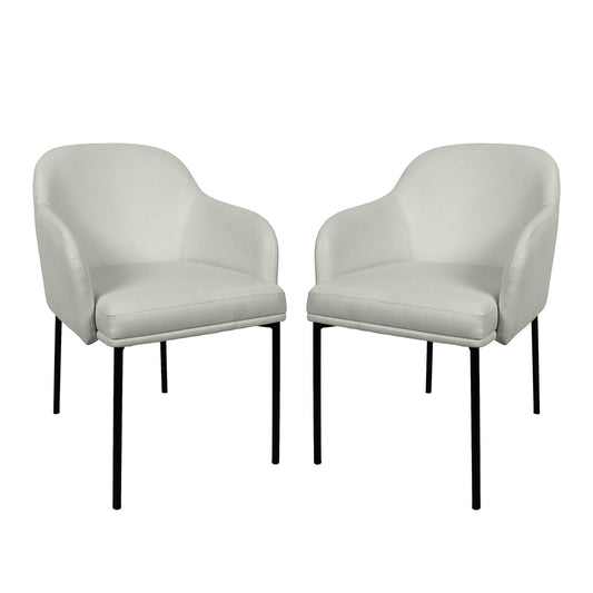 Armchair - Set of 2 in Stone Gray