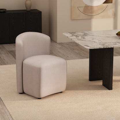 Barley Beige Wood Barrel Side Chair - Dining Room Seating