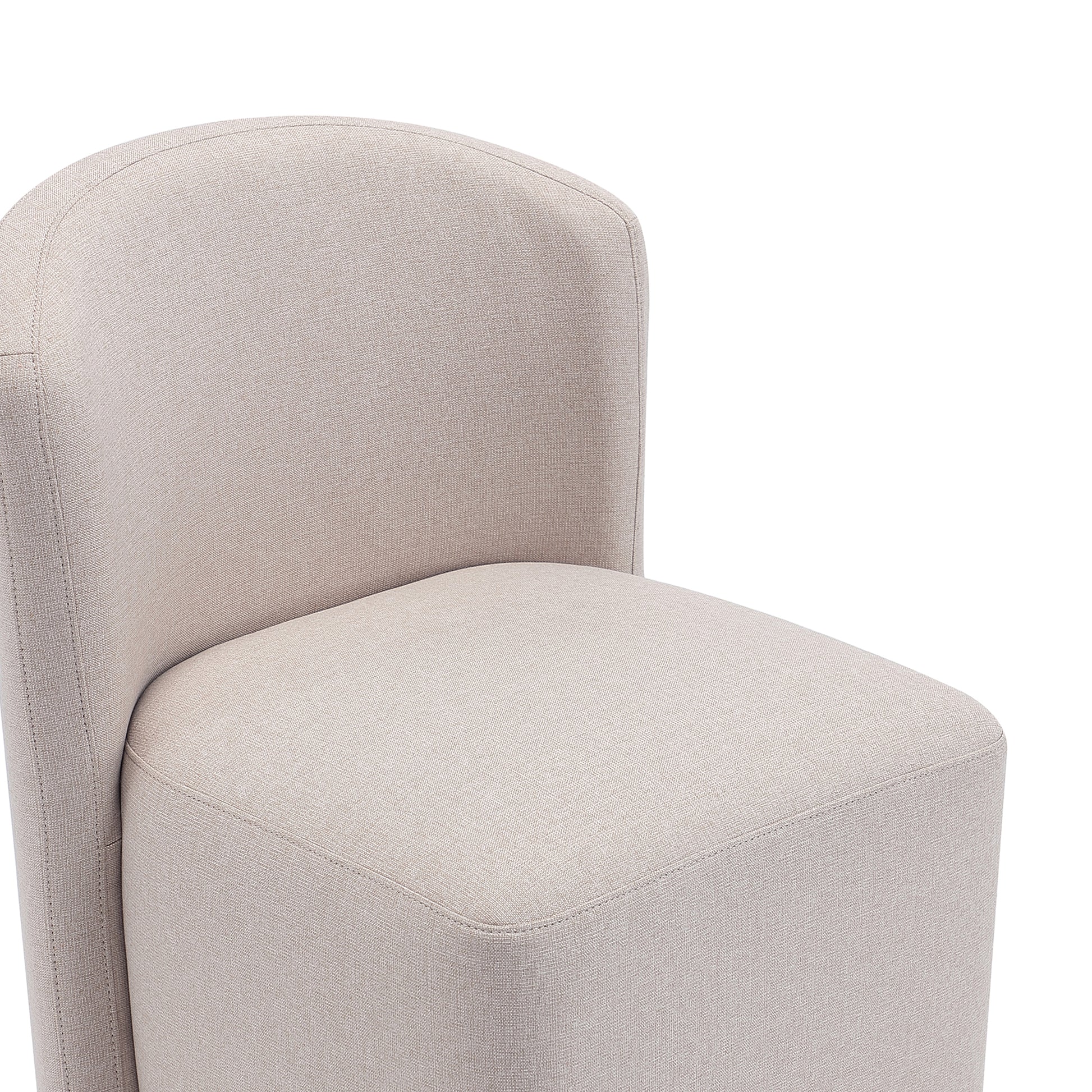 Barley Beige Wood Barrel Side Chair - Dining Room Seating