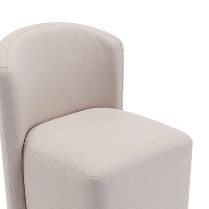 Barley Beige Wood Barrel Side Chair - Dining Room Seating