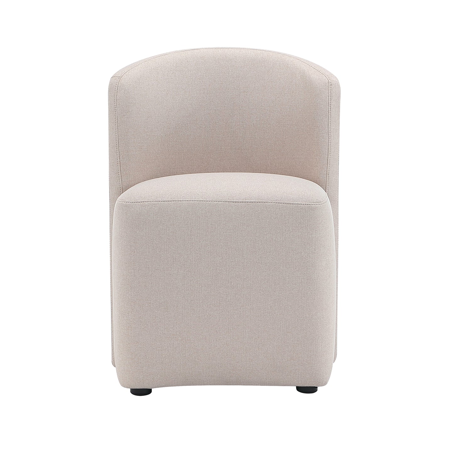 Barley Beige Wood Barrel Side Chair - Dining Room Seating