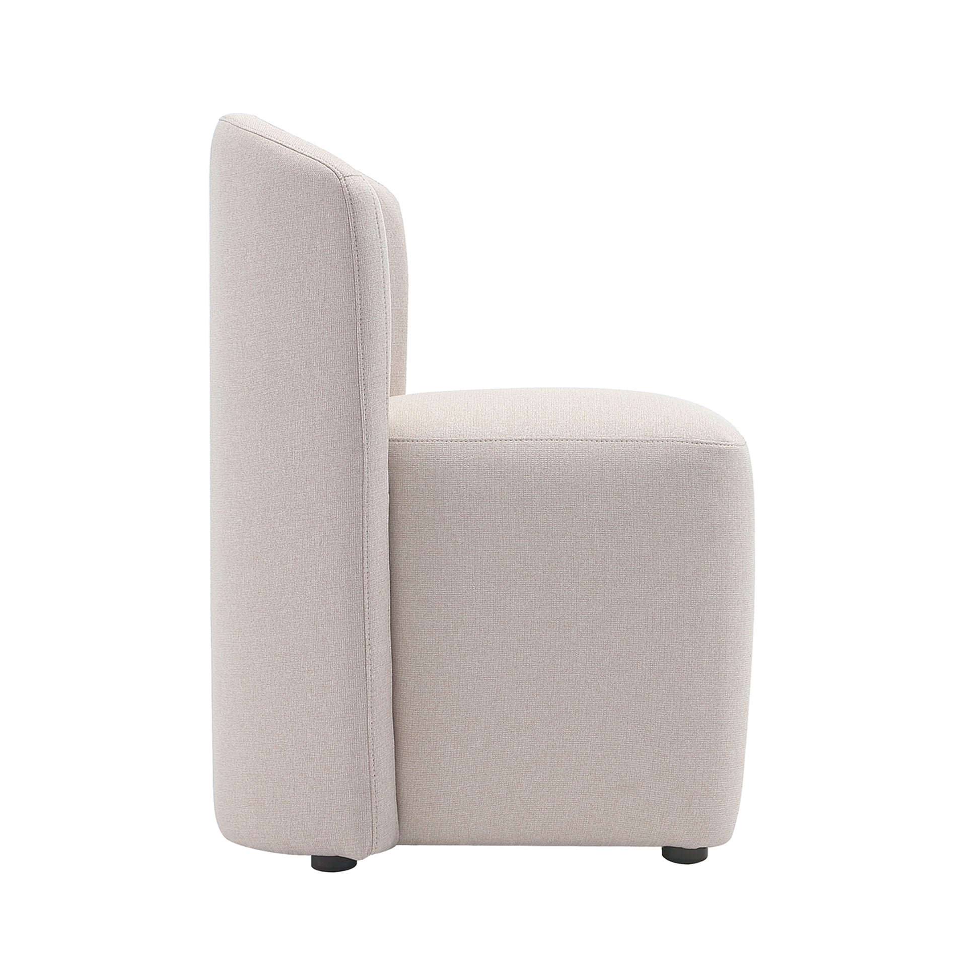 Barley Beige Wood Barrel Side Chair - Dining Room Seating