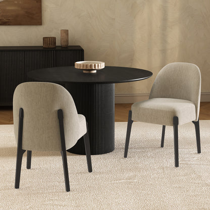 Taupe Wood Side Chair - Set of 2 Dining Chairs