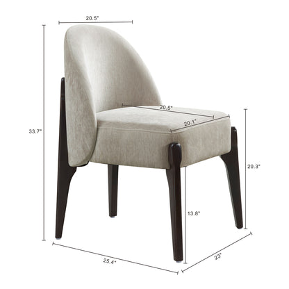 Taupe Wood Side Chair - Set of 2 Dining Chairs
