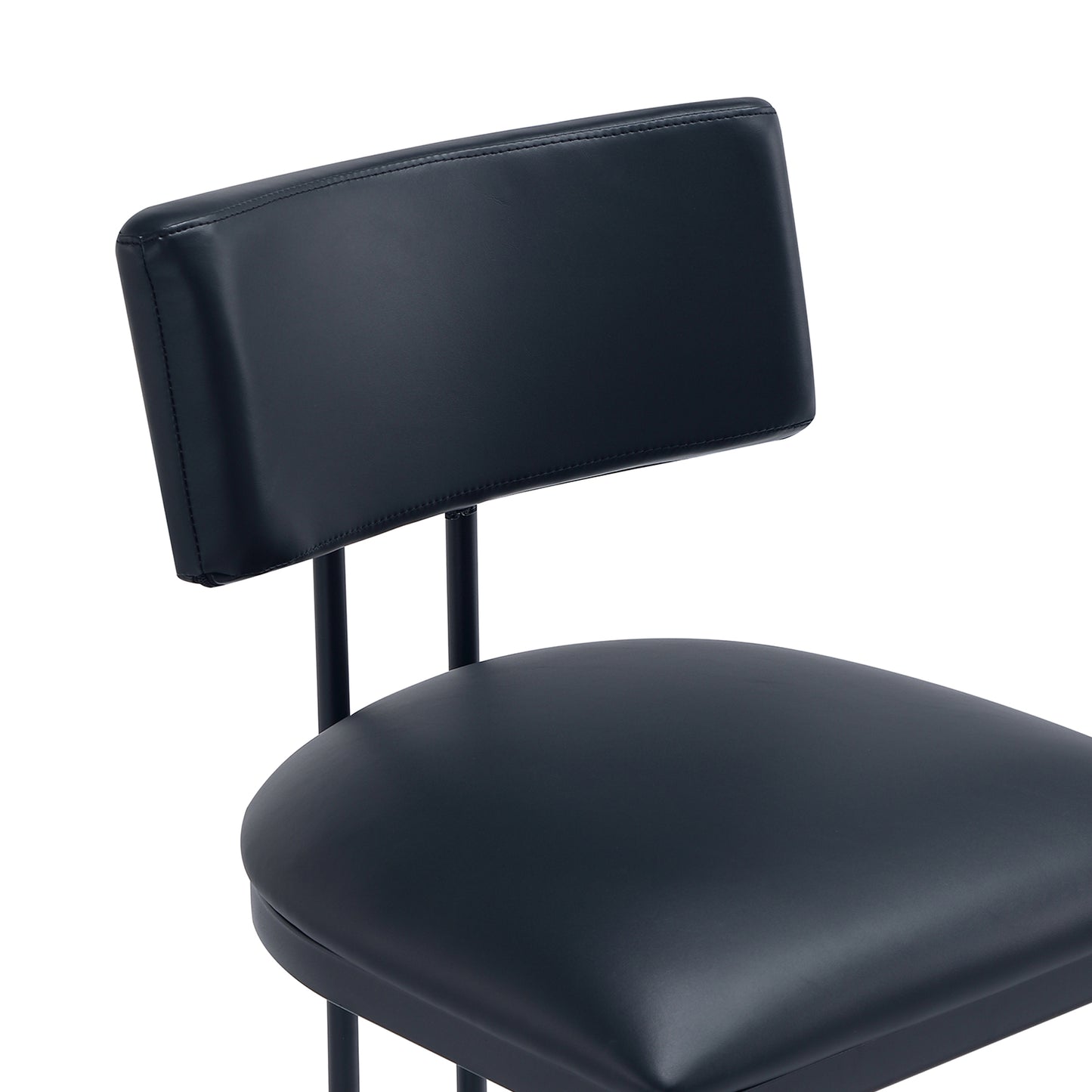 Black Metal Dining Chair - Set of 2 for Dining Room