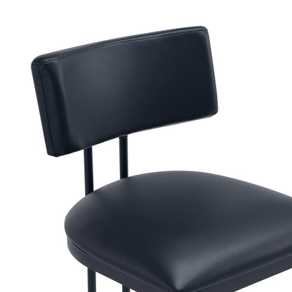 Black Metal Dining Chair - Set of 2 for Dining Room