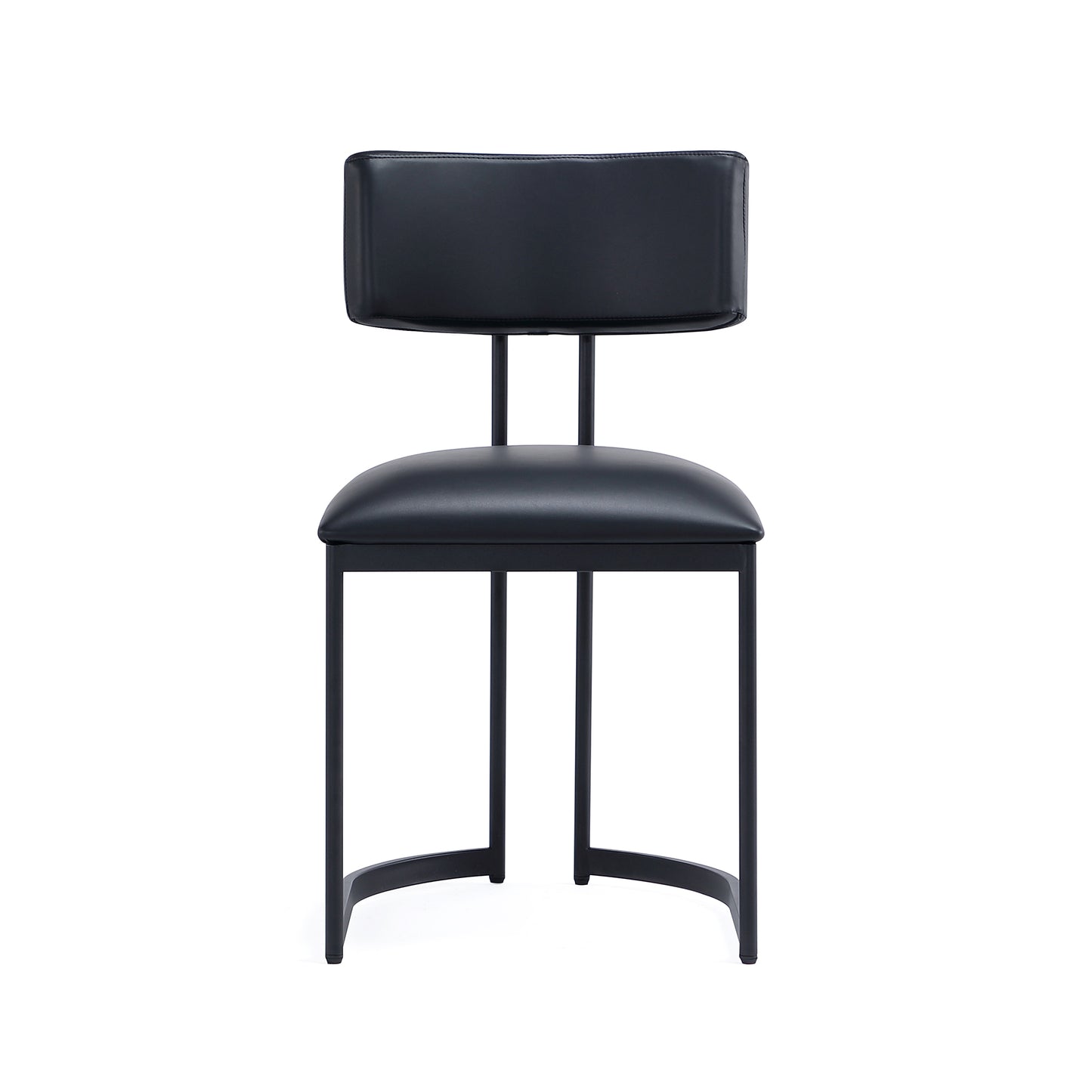 Black Metal Dining Chair - Set of 2 for Dining Room