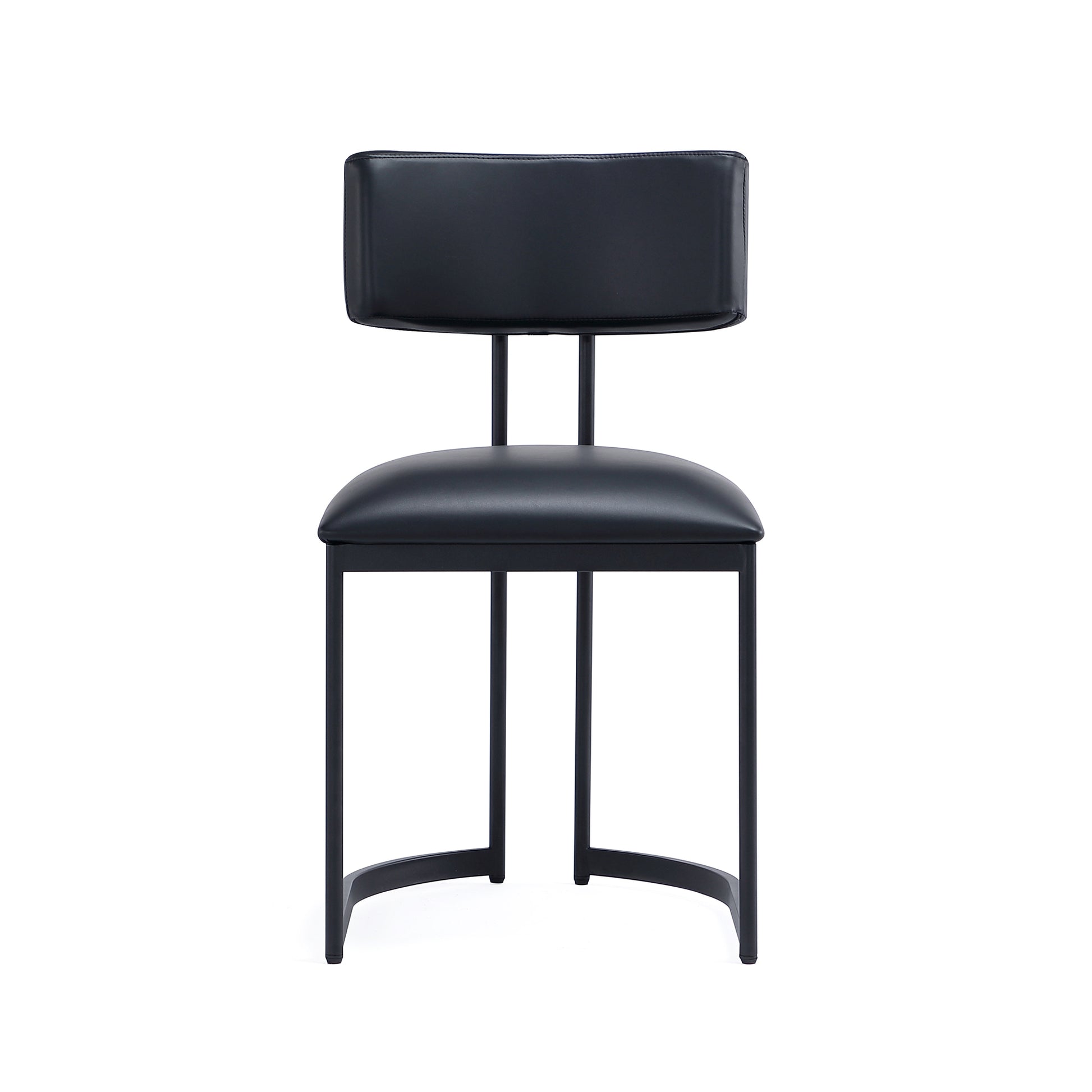 Black Metal Dining Chair - Set of 2 for Dining Room