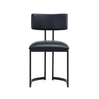 Black Metal Dining Chair - Set of 2 for Dining Room