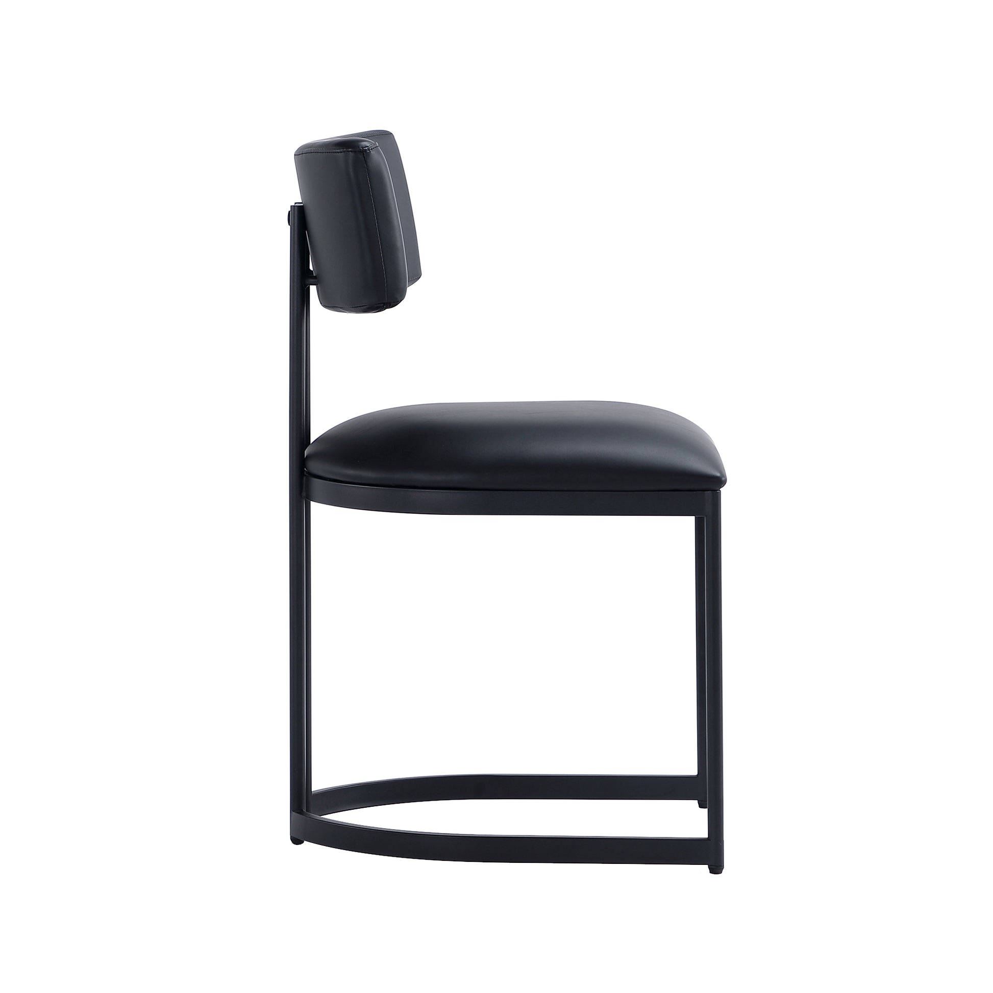 Black Metal Dining Chair - Set of 2 for Dining Room