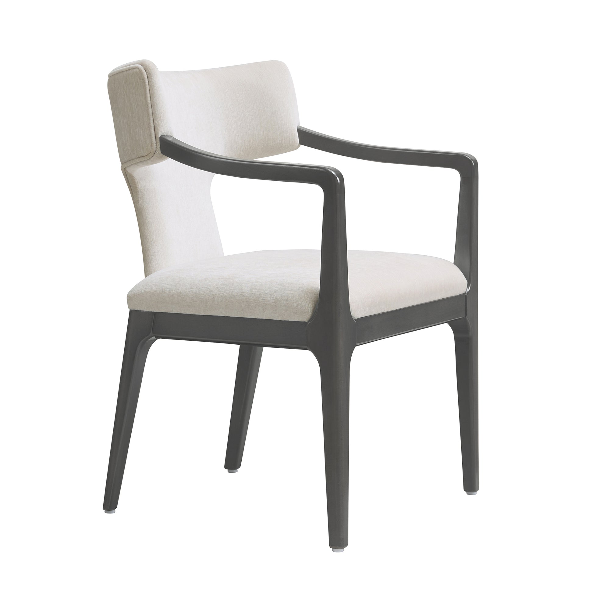Cream Wooden Dining Chair with Chenille Cushion for Dining Room Seating