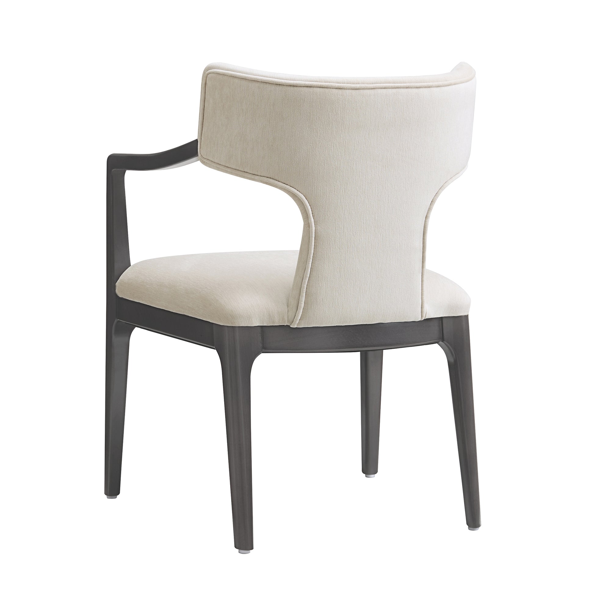 Cream Wooden Dining Chair with Chenille Cushion for Dining Room Seating