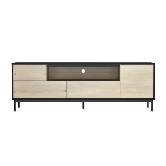 TV Stand in Black and Natural