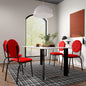 4-piece bar stools, faux leather dining chairs with waterproof surface and metal legs, easy to assemble, suitable for kitchen, dining room and living room