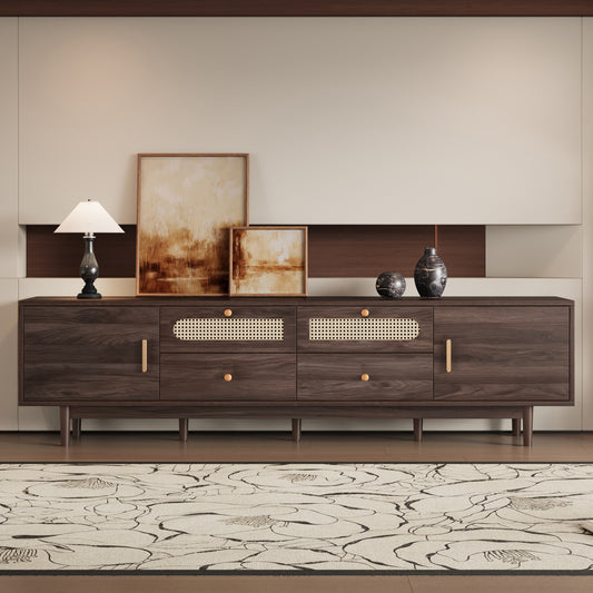 76" TV Stand with Drawers for Living Room/Bedroom, Modern Chic Entertainment Center for TVs Up to 85 inches, Entertainment Center with Storage