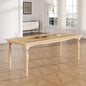 TOPMAX Vintage Traditional 82.7inch Extendable Dining Table with 23.6inch Removable Leaf, Natural
