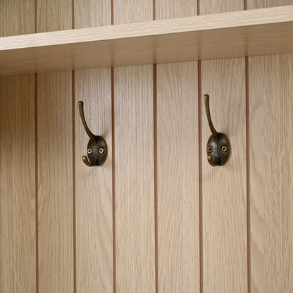 Black MDF Hall Tree with Bench & Hooks