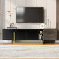 VIBE HAUS  66.7'' Light Luxury TV Stand for TVs up to 70 Inches, Modern TV Cabinet with Metal Legs, 1 Drawer, 2 Cabinets and Adjustable Shelves for Living room