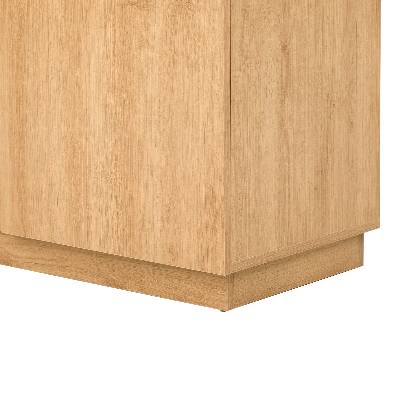 Oak Storage Cabinet with Marble Top - 74.8" TV Stand for Living Room