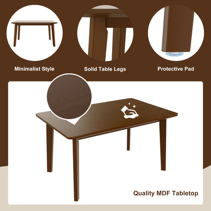 Walnut Farmhouse Dining Table - Seats 4, Retro Style for Dining Room