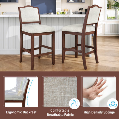 Cherry Bar Stools Set of 2 - Kitchen Island Seating