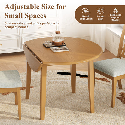 Light Brown Folding Dining Table - Seats 2 for Dining Room