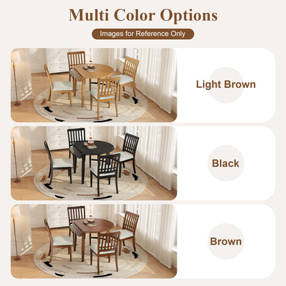 Light Brown Folding Dining Table - Seats 2 for Dining Room