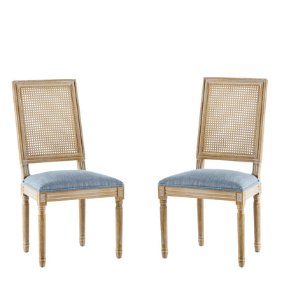 Slate Blue Dining Chairs - Set of 2 French Country Style