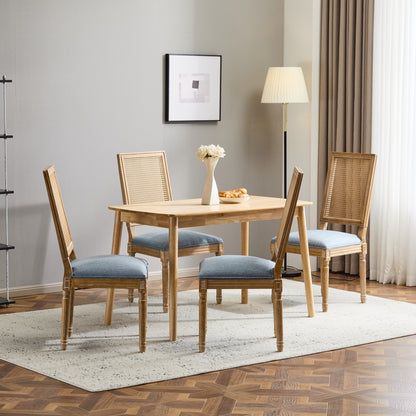 Slate Blue French Country Dining Chairs - Set of 2