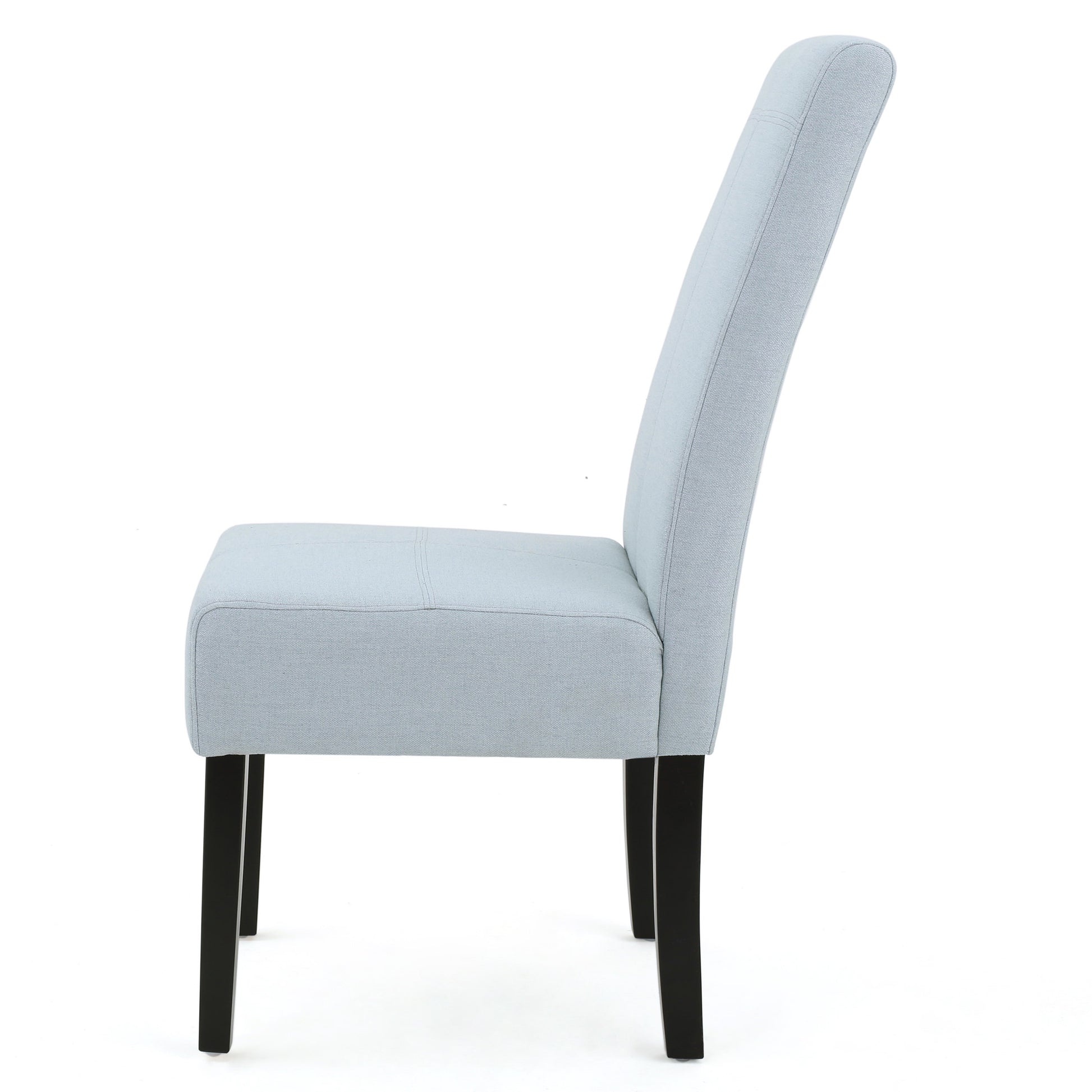 Light Blue Polyester Solid Wood Dining Chairs Set of 2