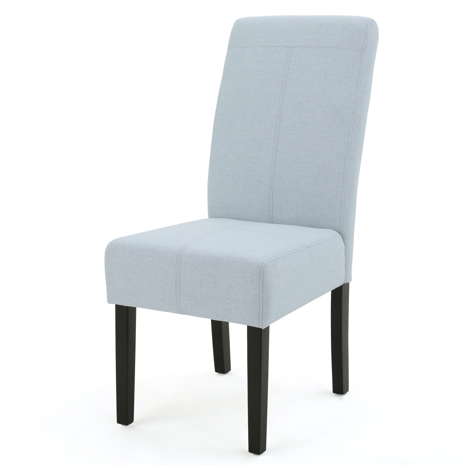 Light Blue Polyester Solid Wood Dining Chairs Set of 2