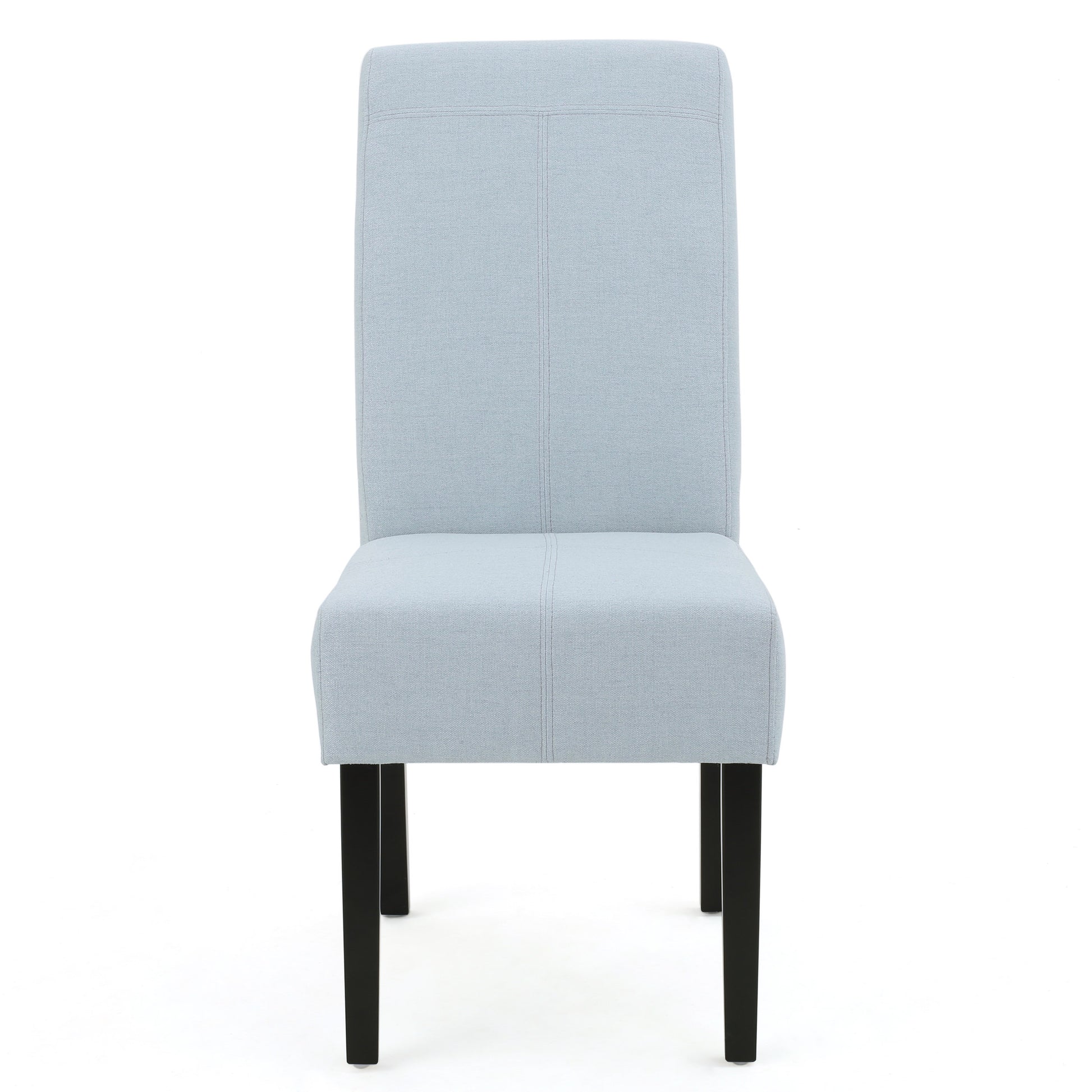 Light Blue Polyester Solid Wood Dining Chairs Set of 2
