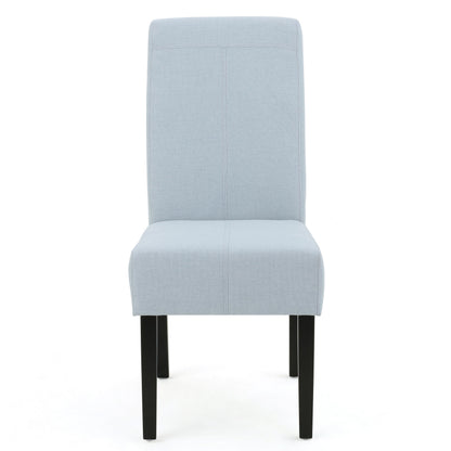 Light Blue Polyester Solid Wood Dining Chairs Set of 2