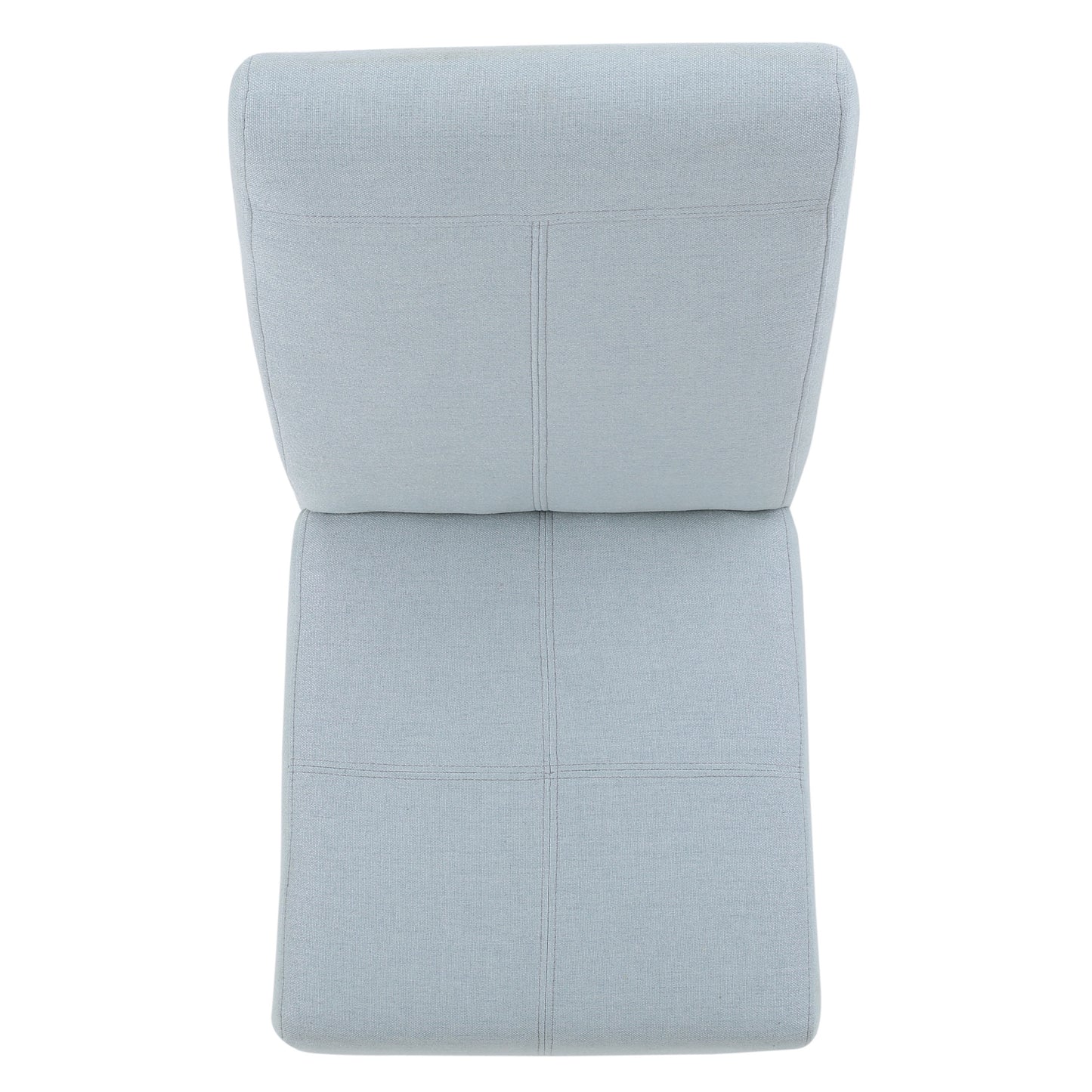 Light Blue Polyester Solid Wood Dining Chairs Set of 2