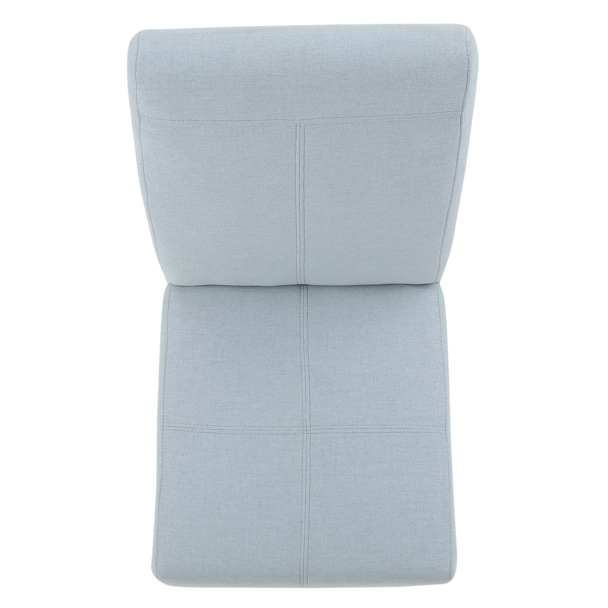 Light Blue Polyester Solid Wood Dining Chairs Set of 2