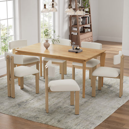 Beige Fabric Dining Chairs Set of 2 - Metal Legs