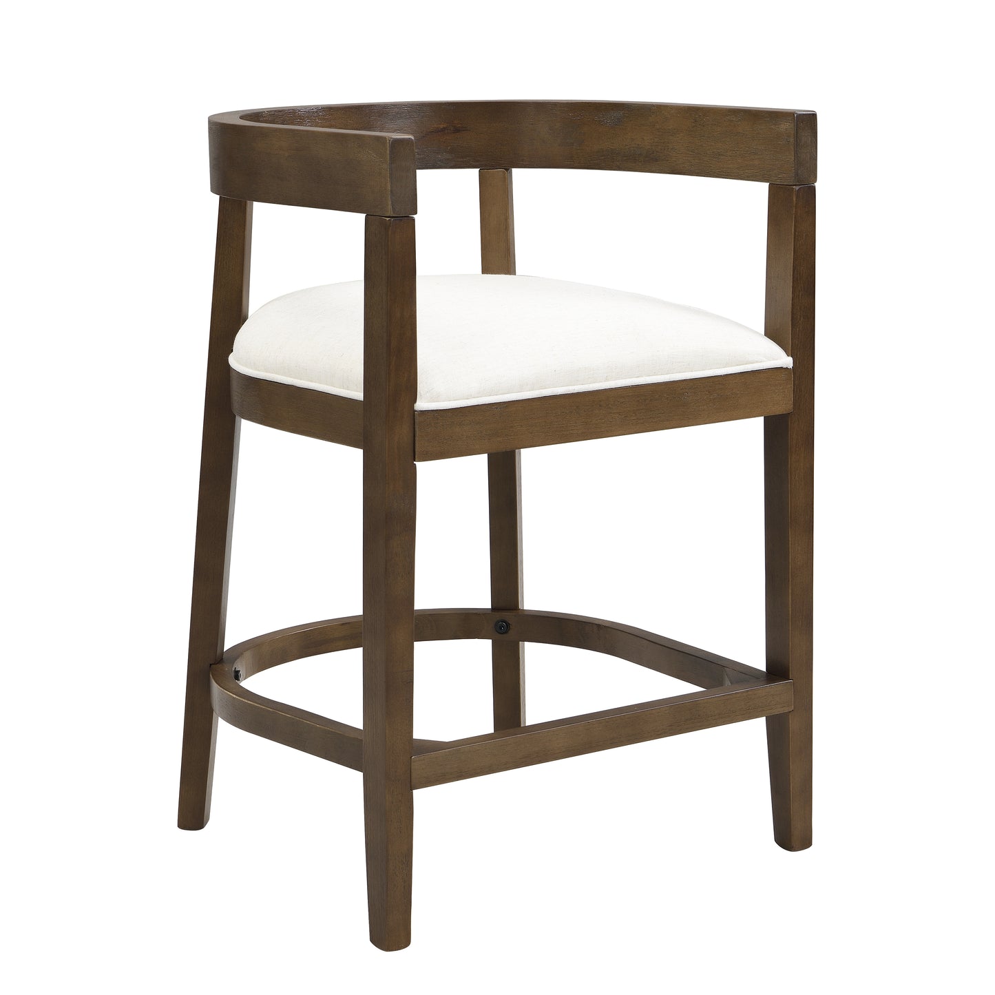 Modern Beige Rubberwood Counter Stools for Dining Room