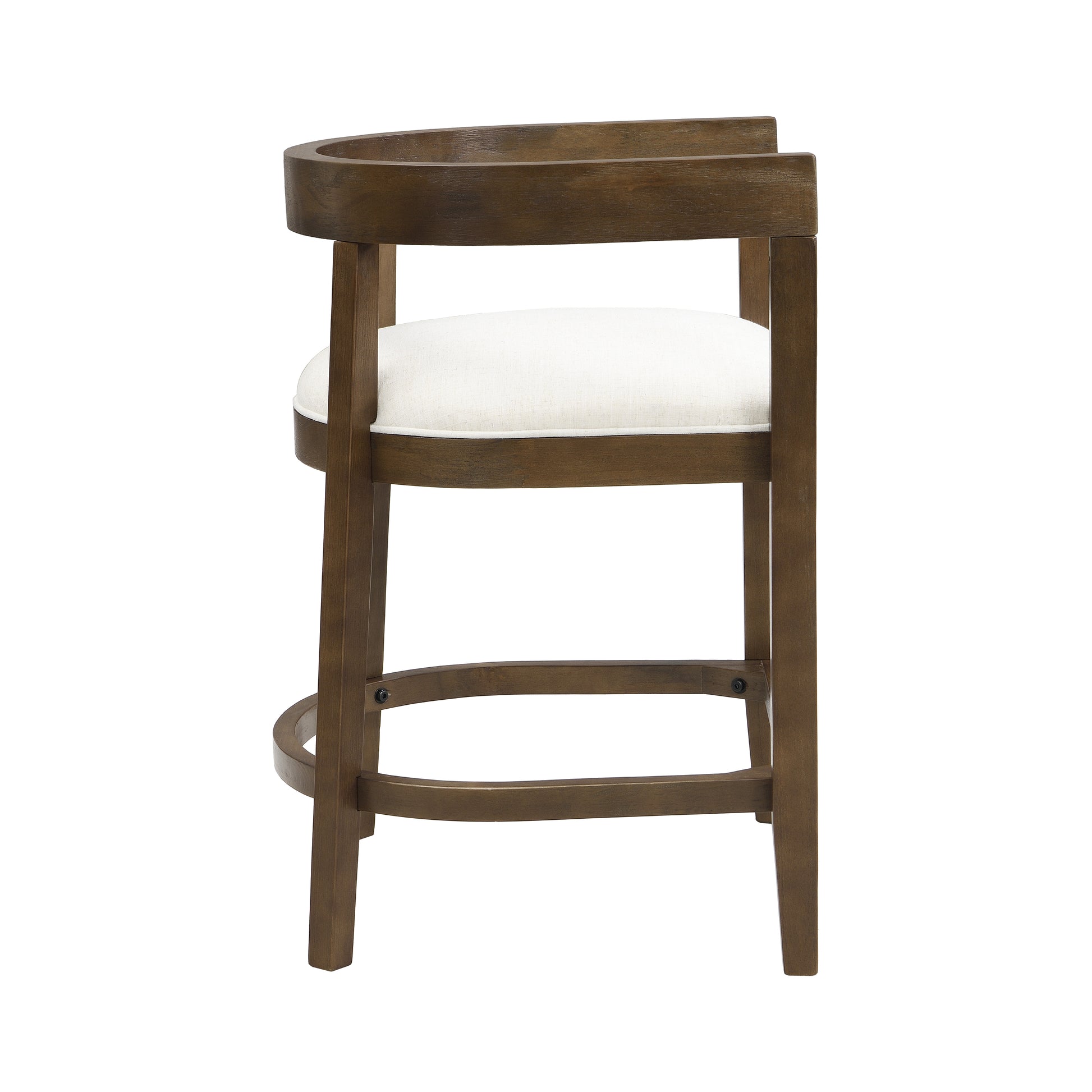 Modern Beige Rubberwood Counter Stools for Dining Room