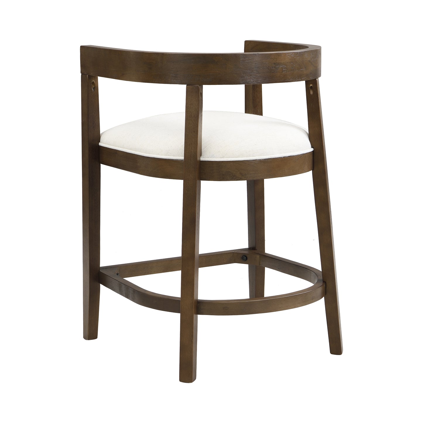 Modern Beige Rubberwood Counter Stools for Dining Room